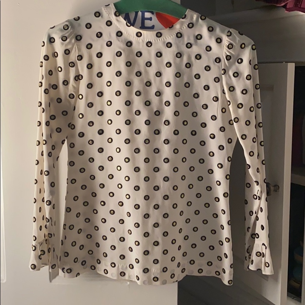 MOSCHINO Poke dot silk top